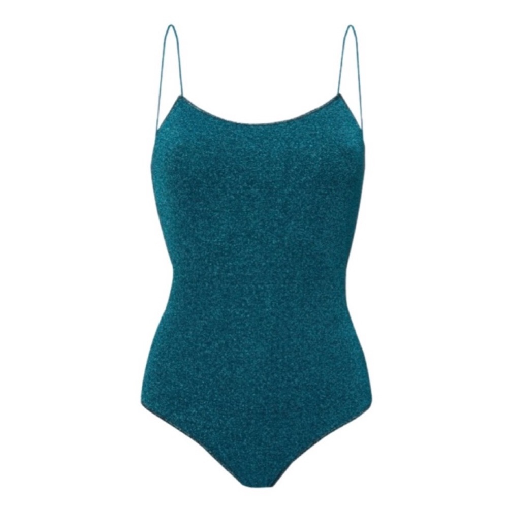 Oseree Teal Glitter Women's Swimsuit